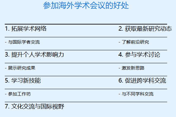 参加海外学术会议的好处有哪些