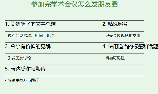 参加完学术会议怎么发朋友圈