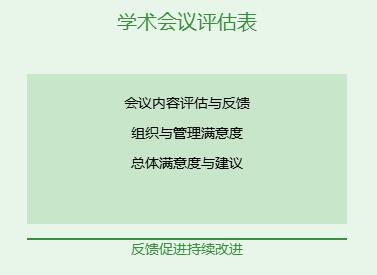 学术会议评估表内容怎么写