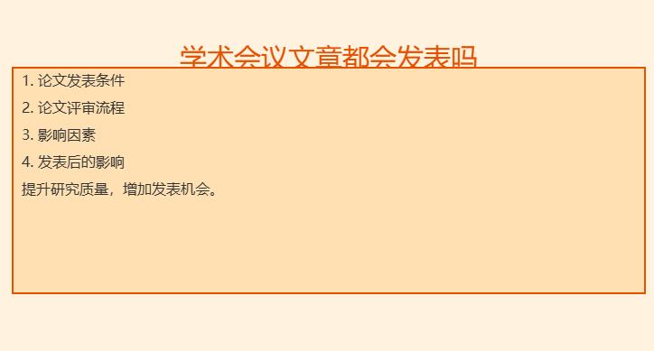 学术会议文章都会发表吗