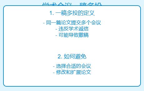 学术会议可以一稿多投吗,会发现吗